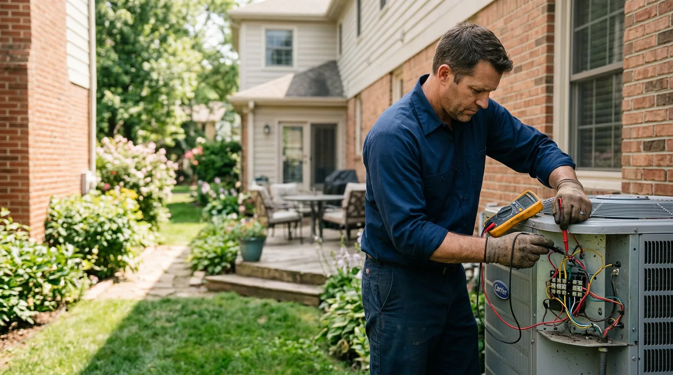 HVAC technician working near Boston, NY